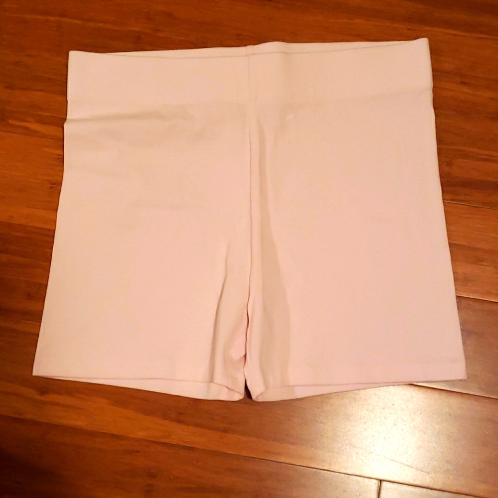 Pink high waist shorty shorts